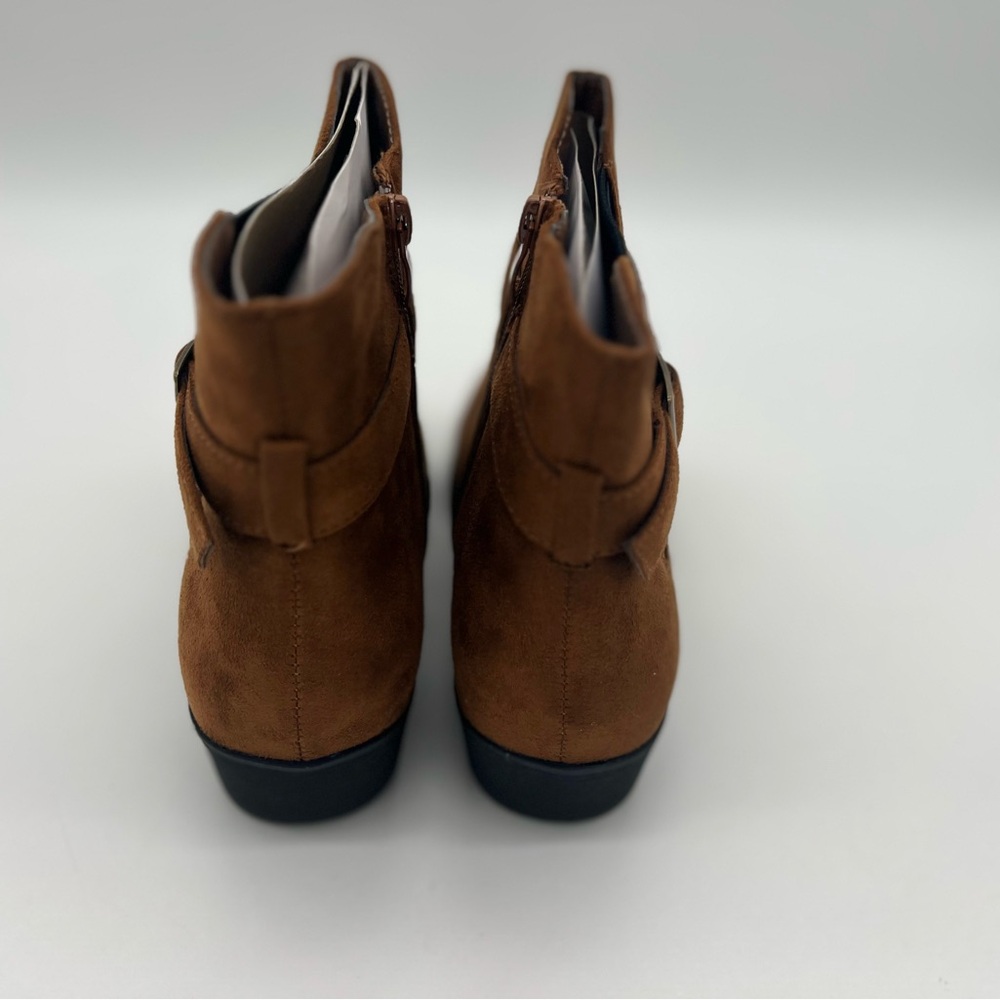 Avenue CLOUDWALKERS WIDE FIT ANKLE BOOT KEEGAN IN BROWN, SIZE 9 - Picture 4 of 6